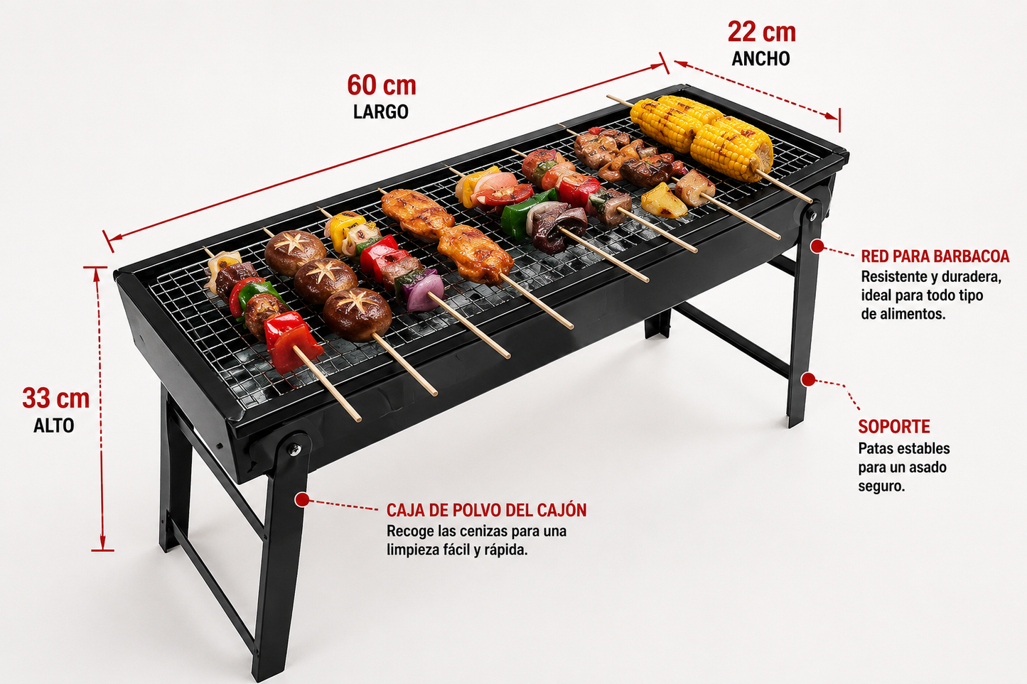 PARRILLA DE CARBON PORTATIL